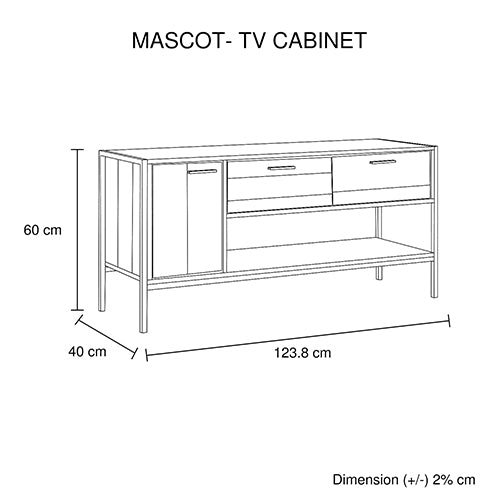 Essentials TV Cabinet - Oak