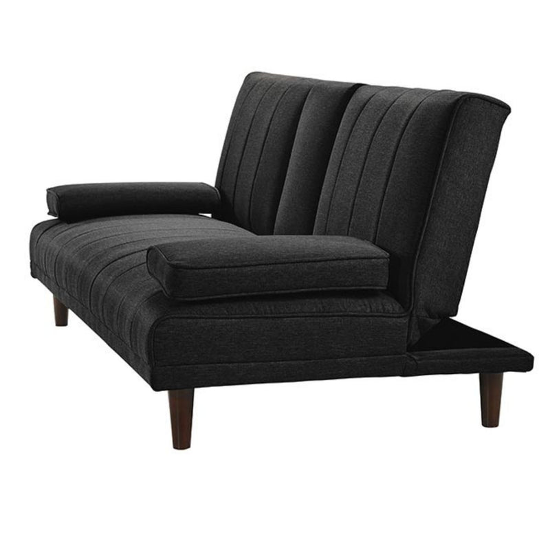 Arden Lounge Sofa Bed w/ Cup Holder - 3-Seater Charcoal