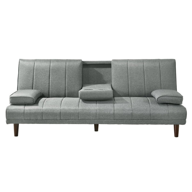 Arden Lounge Sofa Bed w/ Cup Holder - 3-Seater Light Grey