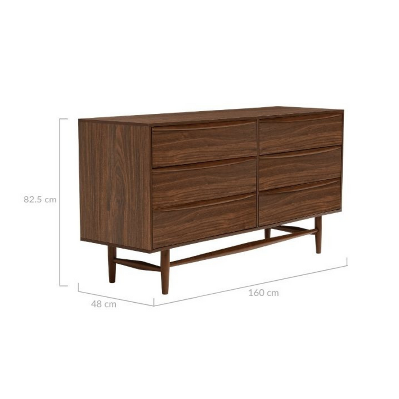 Astrid Walnut Chest of Drawers