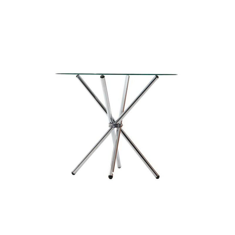 4-Seater Glass Top Dining Table