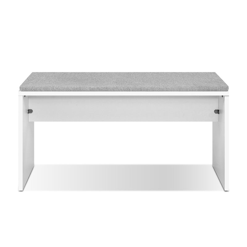 Contemporary Dining Bench - White