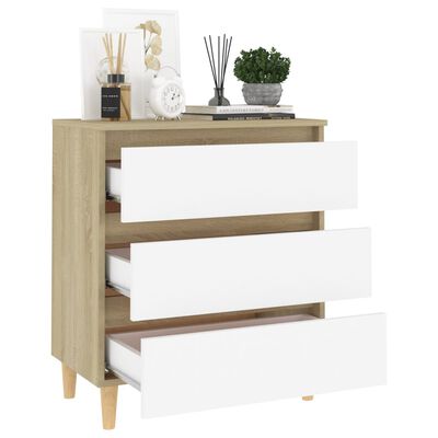 Essentials Sideboard-Drawer - White & Sonoma Oak