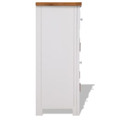 Calvin Sideboard Solid Oak Wood - Brown&White - 2 Doors