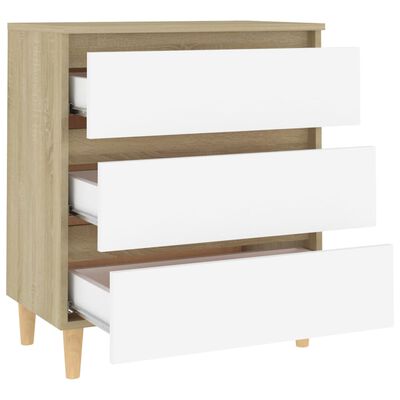 Essentials Sideboard-Drawer - White & Sonoma Oak
