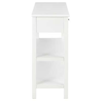 Calvin Console Table - White 2 Drawers 2 Shelves
