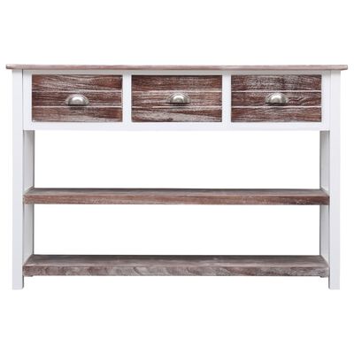 Prestige Console Table - Rustic Brown 3 Drawers