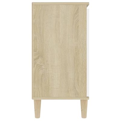 Essentials Sideboard Cabinet - White & Sonoma Oak