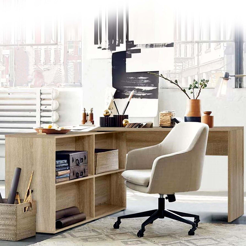 Classic L-Shaped Corner Desk - Oak